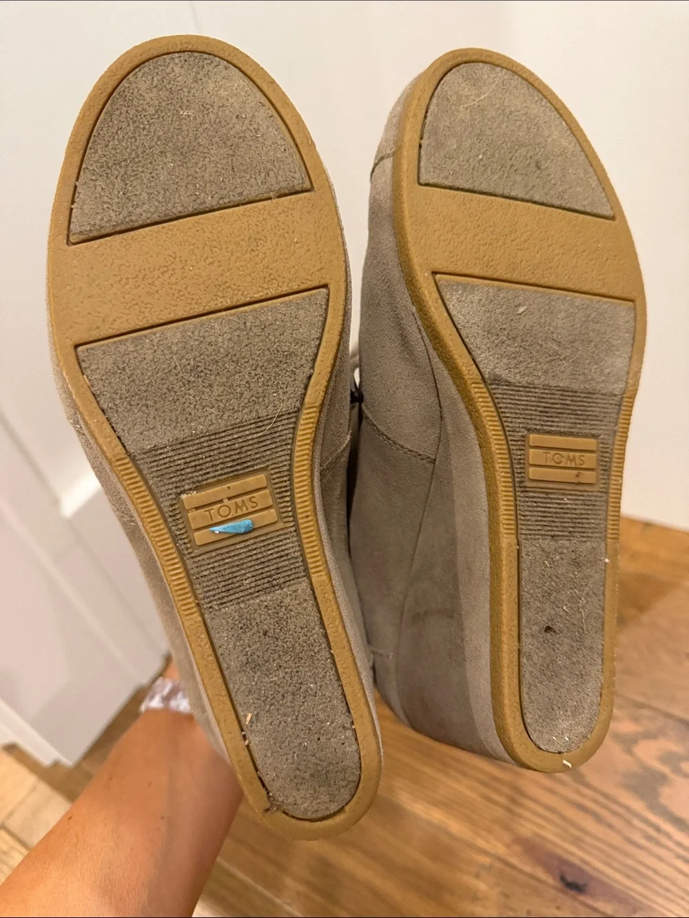 TOMS Wedge Bootie in Taupe